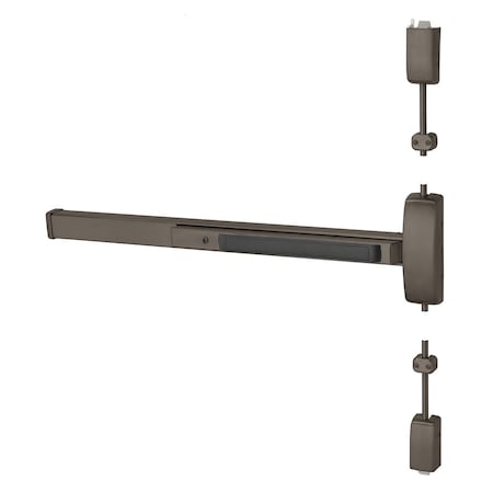 Sargent Grade 1 Surface Vertical Rod Exit Device, Wide Stile Pushpad, 48-in Device, 120-in Door Height, Clas 8713G LHR 10B
